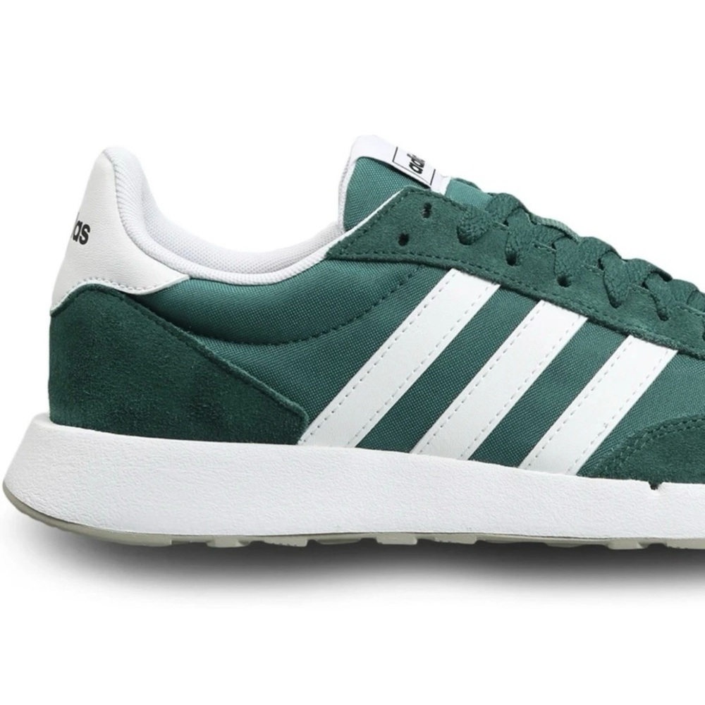 Adidas Run 60s 2.0 Men’s 11.5 Green White Sneakers NIB Box Damage NEW - Picture 5 of 9